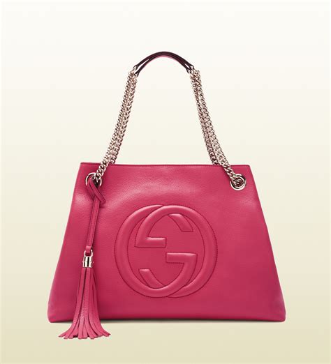 pink gucci bag soho|gucci soho denim bag.